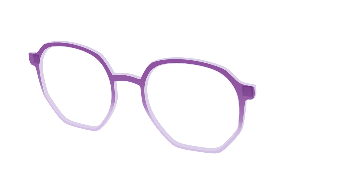 The Plum to Lilac Gradient Crystal - Angle Top Image - Pair Eyewear