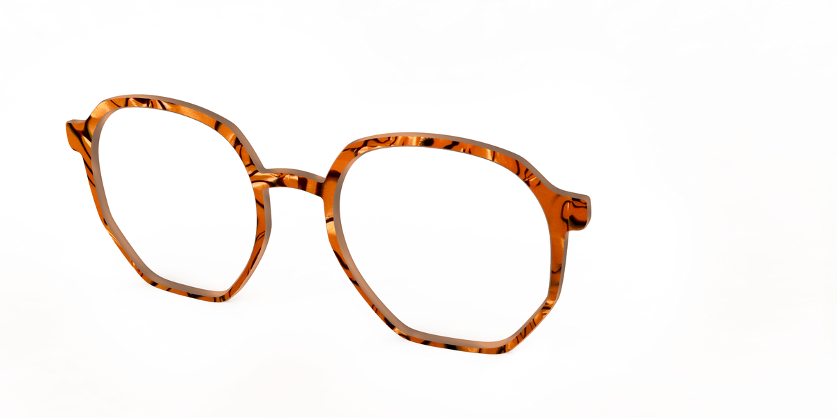 The Pumpkin Pearl Swirl - Angle Top Image - Pair Eyewear