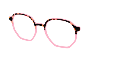 The Punch Tortoise Crystal Split - Angle Top Thumbnail - Pair Eyewear