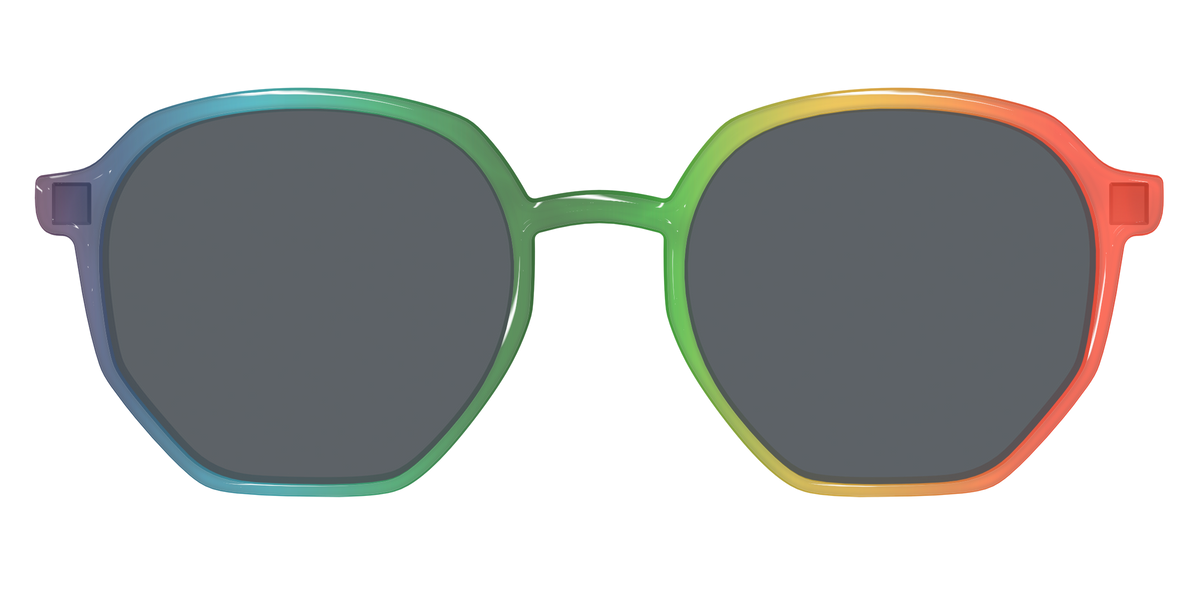 The Polarized Rainbow Gradient Sun Top - Front Top Image - Pair Eyewear