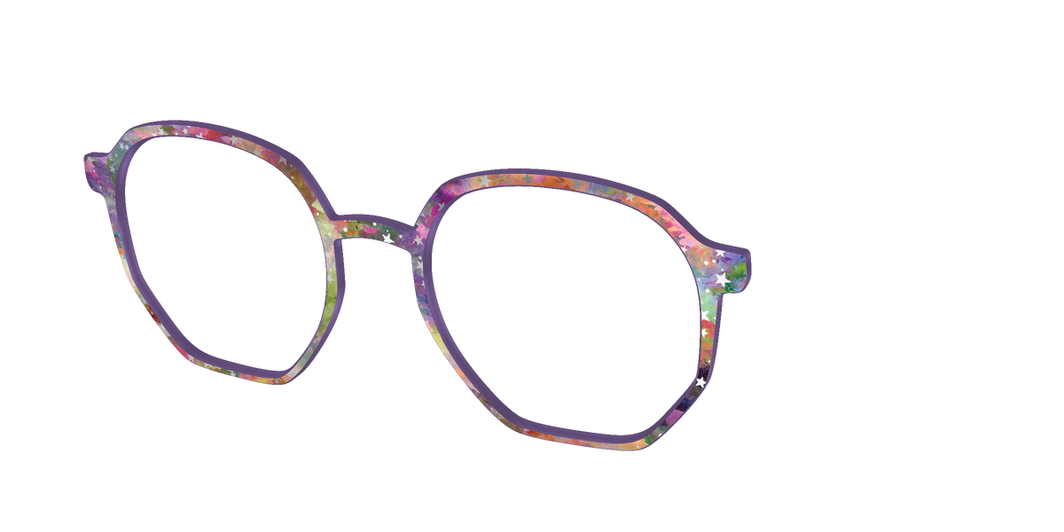 The Silver Foil Starry Sky - Angle Top Image - Pair Eyewear