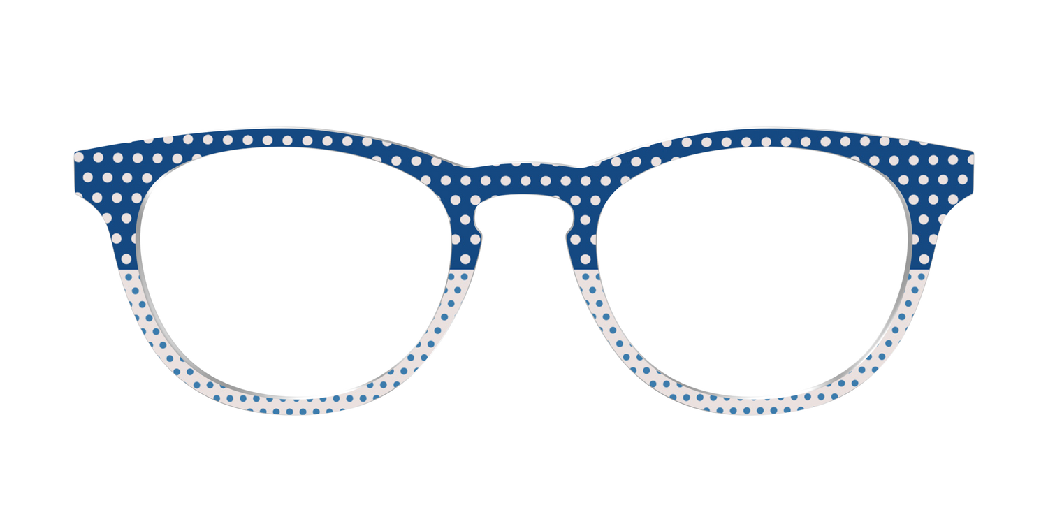 The Aegean Polka Dot Print Mix - Front Top Image - Pair Eyewear