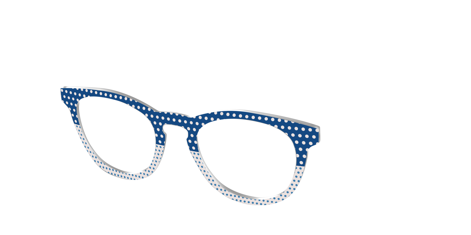 The Aegean Polka Dot Print Mix - Angle Top Image - Pair Eyewear