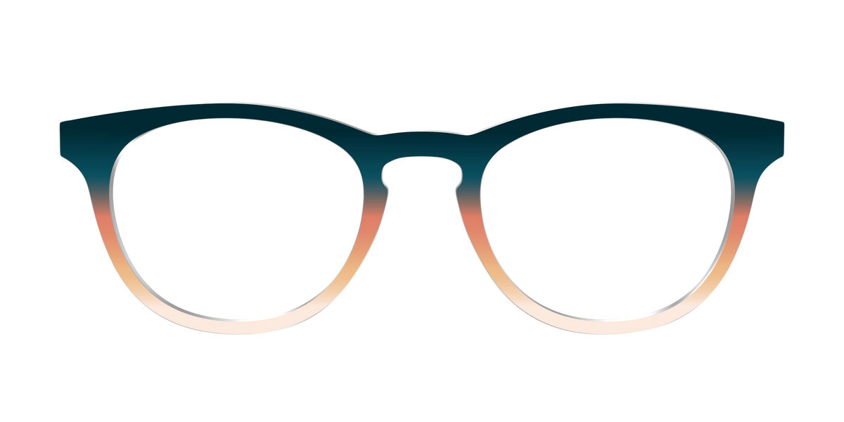 The Aegean to Apricot Gradient - Front Top Image - Pair Eyewear