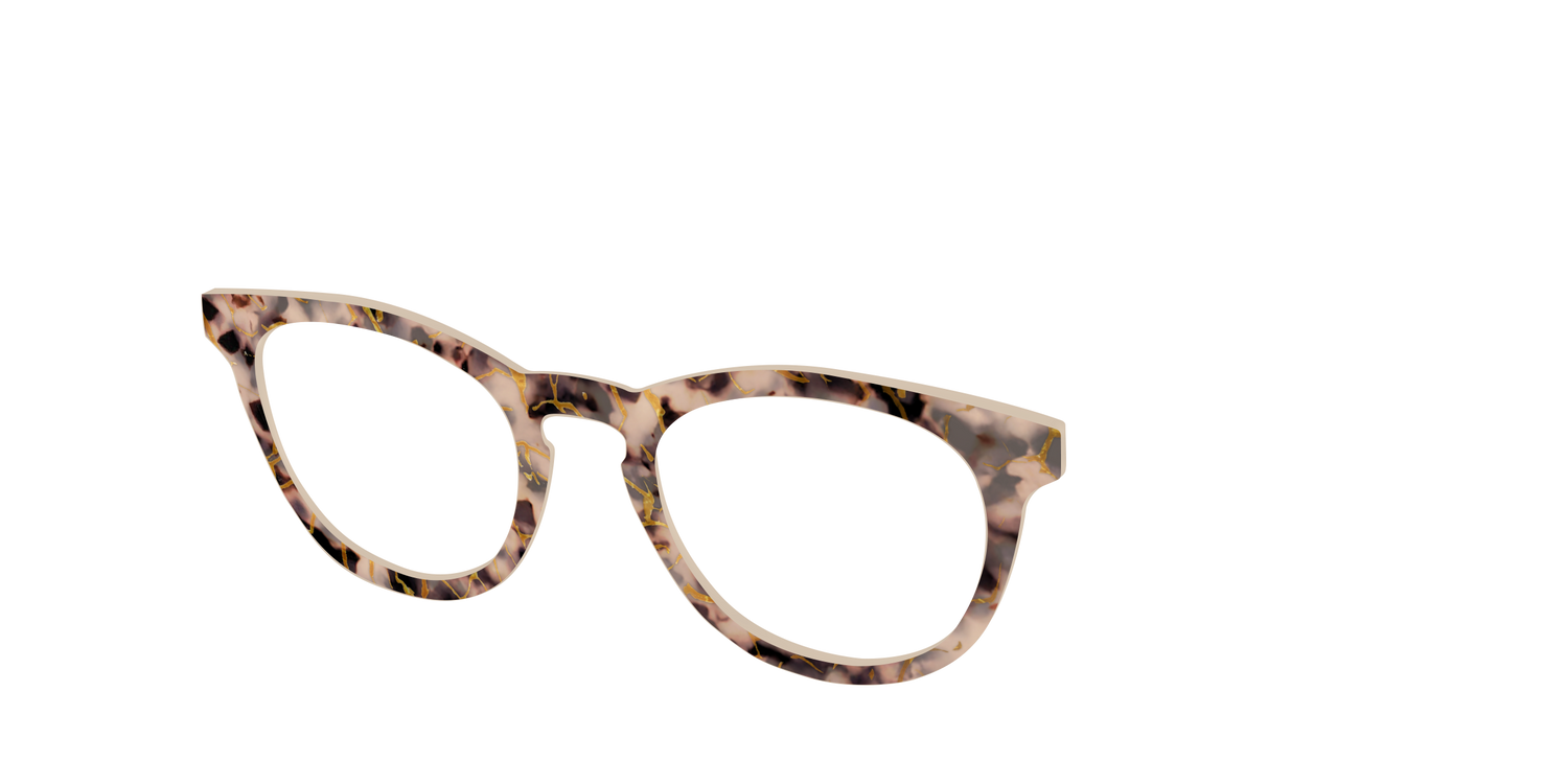 The Almond Tortoise with Gold Streaks - Angle Top Image - Pair Eyewear