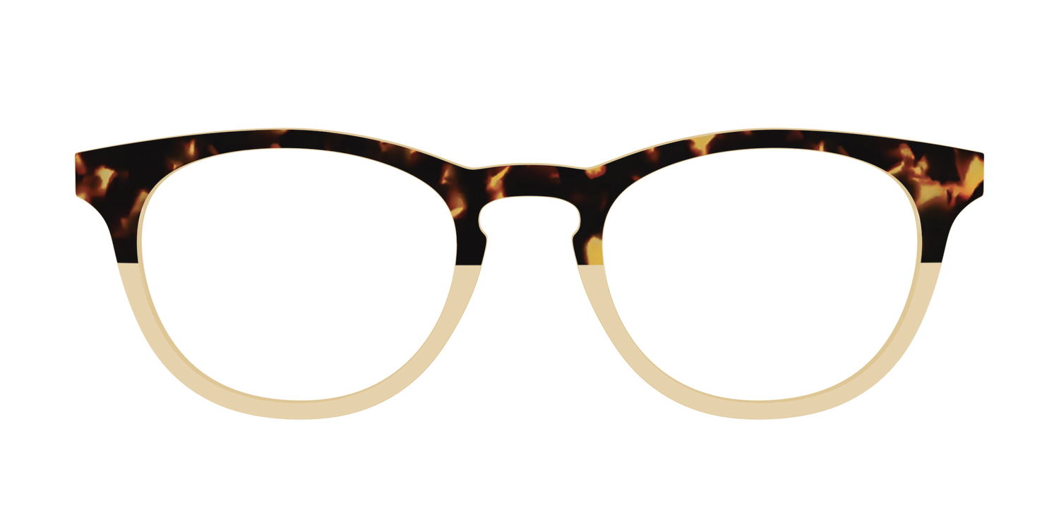 The Amber Tortoise Crystal Split - Front Top Image - Pair Eyewear