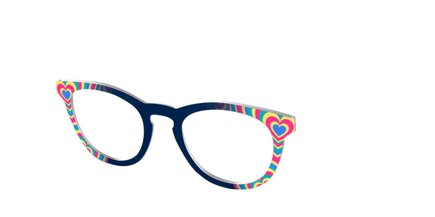 The Beaming Hearts - Angle Top Image - Pair Eyewear