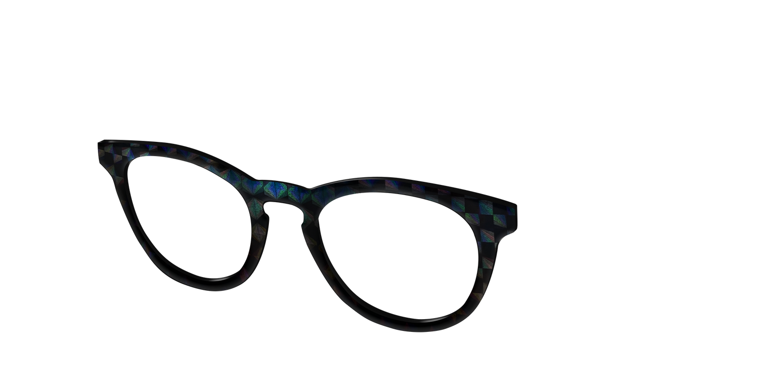 The Black Holographic Twister - Angle Top Image - Pair Eyewear