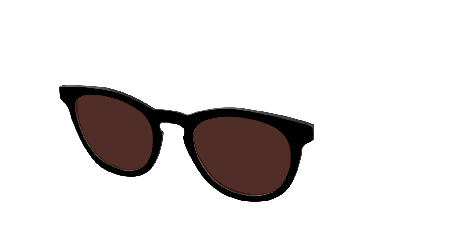 The Black with Brown Golf Lens - Angle Top Image - Pair Eyewear