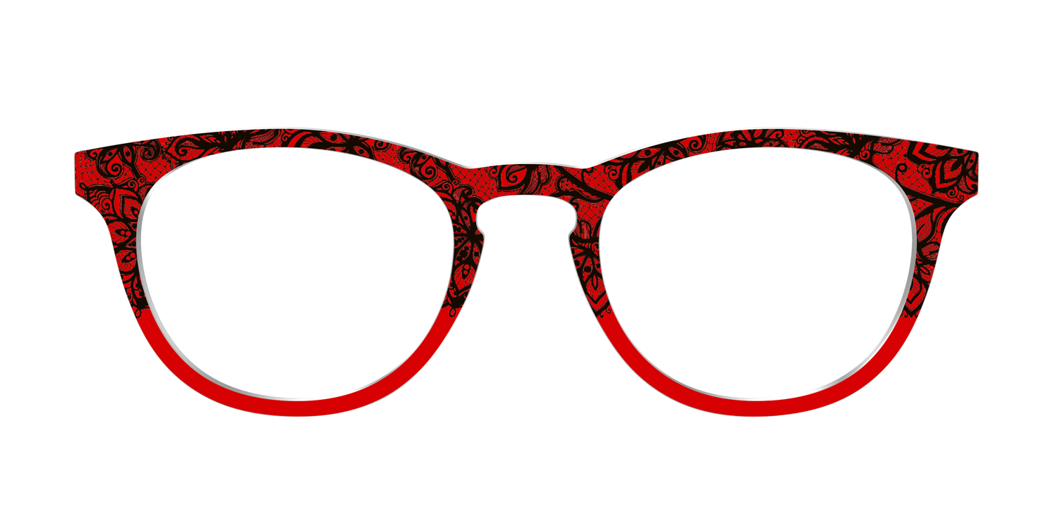 The Blood Red Lace Split - Front Top Image - Pair Eyewear