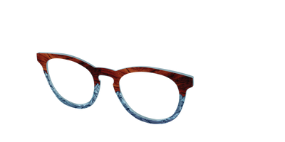 The Blue Wood Waves Crystal - Angle Top Thumbnail - Pair Eyewear
