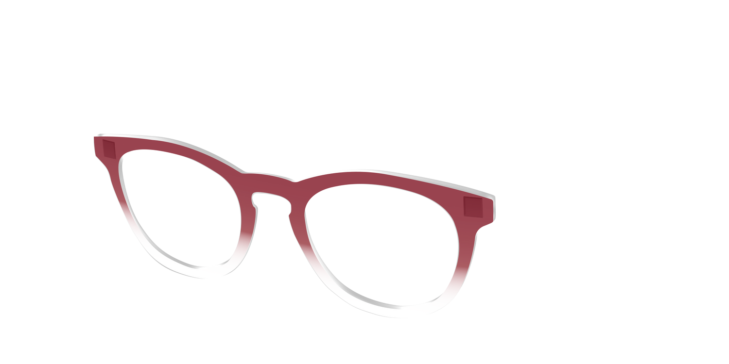 The Burgundy Gradient Crystal - Angle Top Image - Pair Eyewear