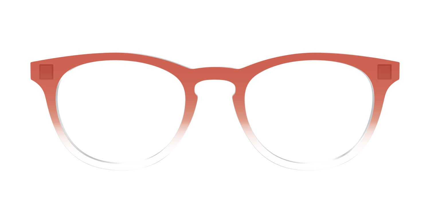 The Burnt Orange Gradient Crystal - Front Top Image - Pair Eyewear
