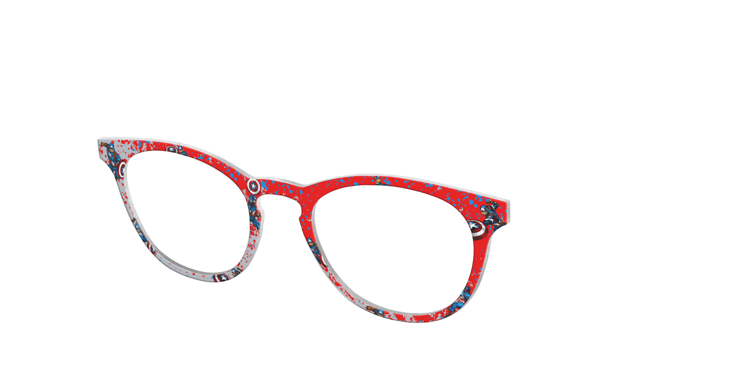 The Captain America Splatter - Angle Top Image - Pair Eyewear