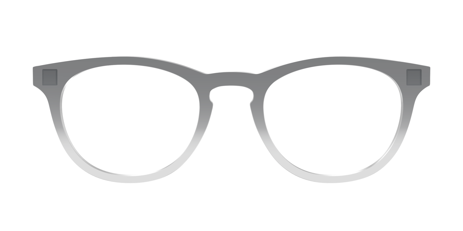 The Charcoal to Light Gray Gradient Crystal - Front Top Image - Pair Eyewear