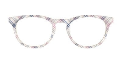 The Chiffon Plaid with Silver Foil Polka Dots - Front Top Thumbnail - Pair Eyewear