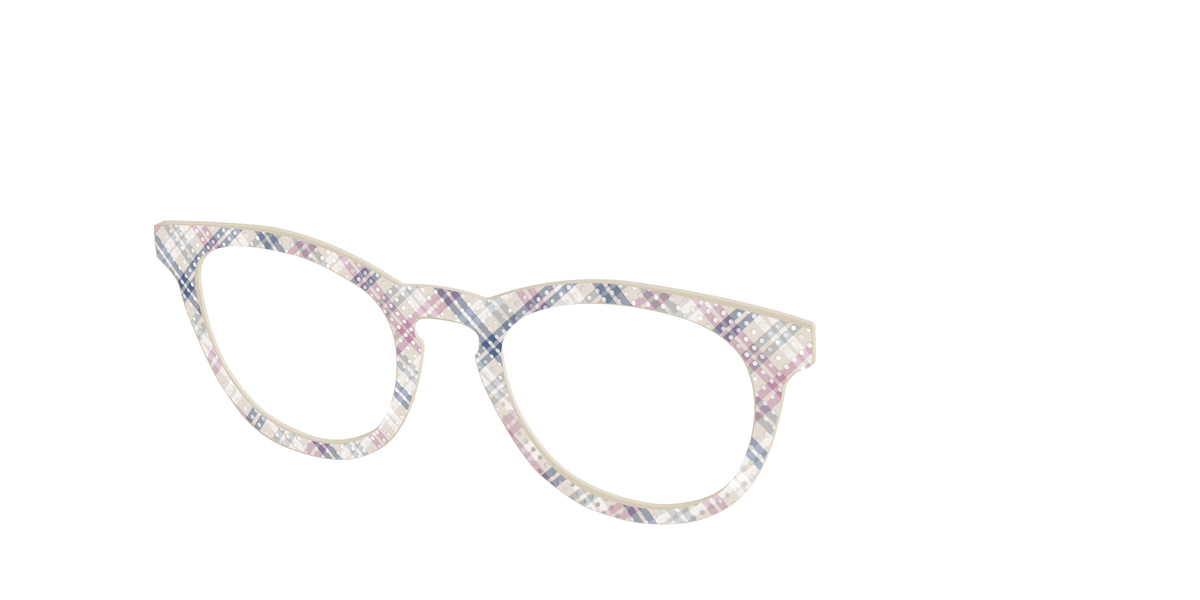 The Chiffon Plaid with Silver Foil Polka Dots - Angle Top Image - Pair Eyewear