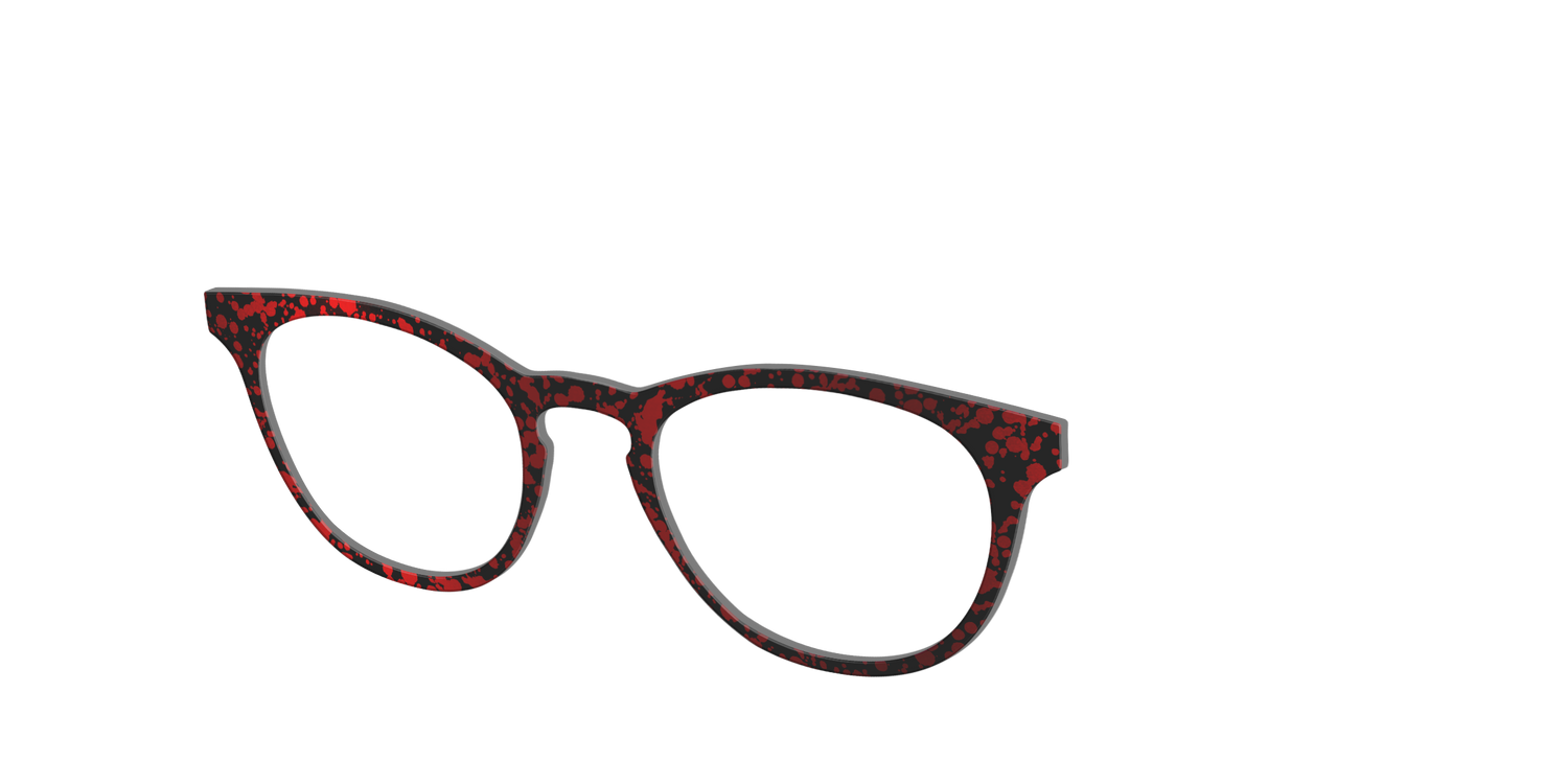 The Crimson Splatter - Angle Top Image - Pair Eyewear