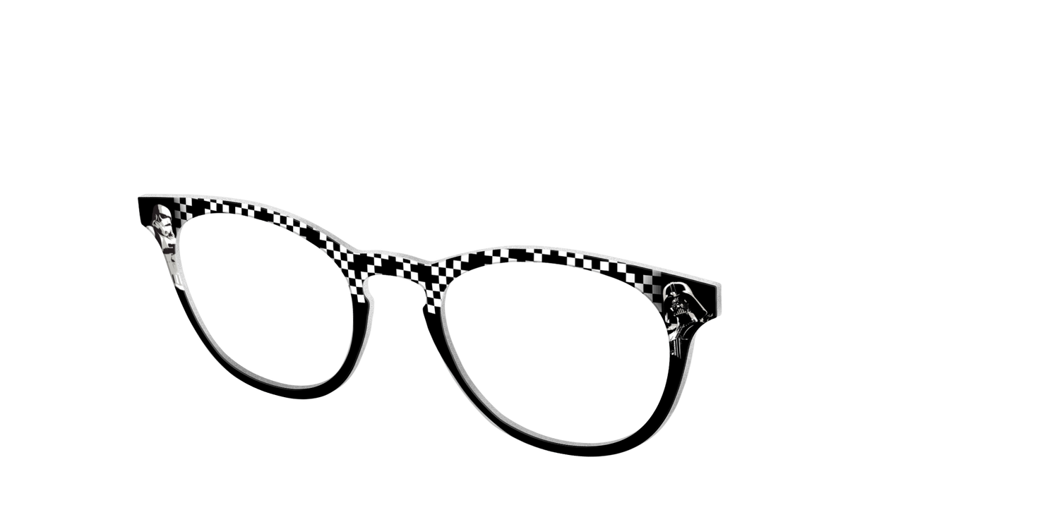 Dark Side Checker Split - Angle Top Image - Pair Eyewear