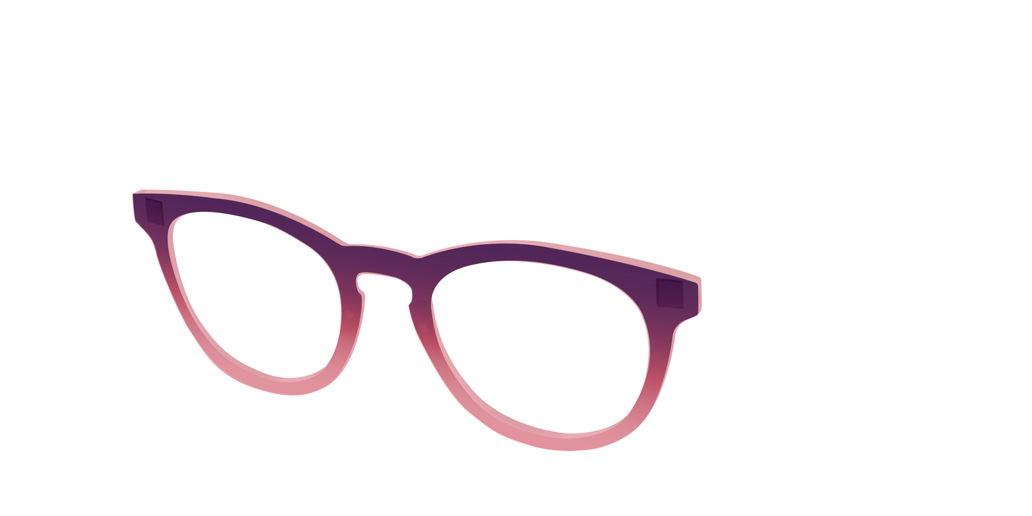 The Desert To Dusk Gradient Crystal - Angle Top Image - Pair Eyewear