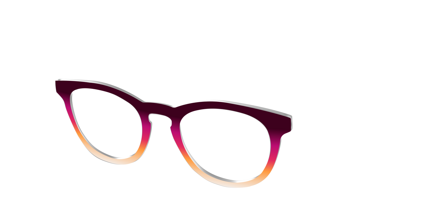 The Ember Gradient - Angle Top Image - Pair Eyewear