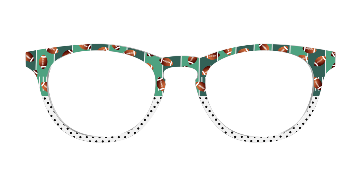 The Fifty Yard Line Polka Dot Split - Front Top Image - Pair Eyewear