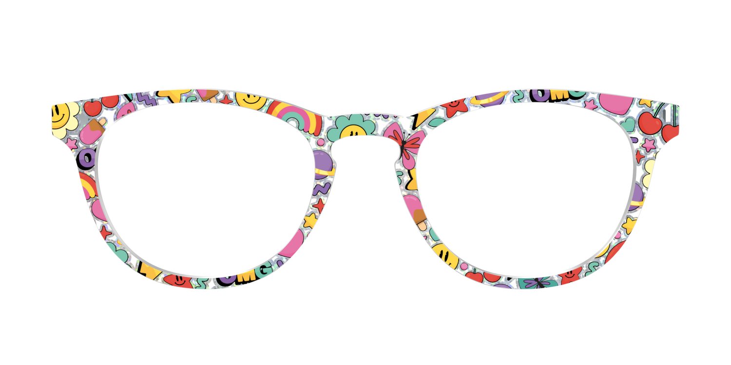 The Funky Foil Stickers - Front Top Image - Pair Eyewear
