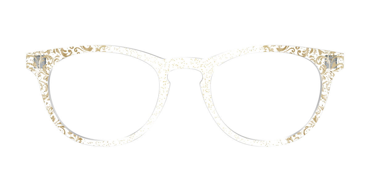 The Golden Flair Glitter Crystal with Gold Foil - Front Top Image - Pair Eyewear