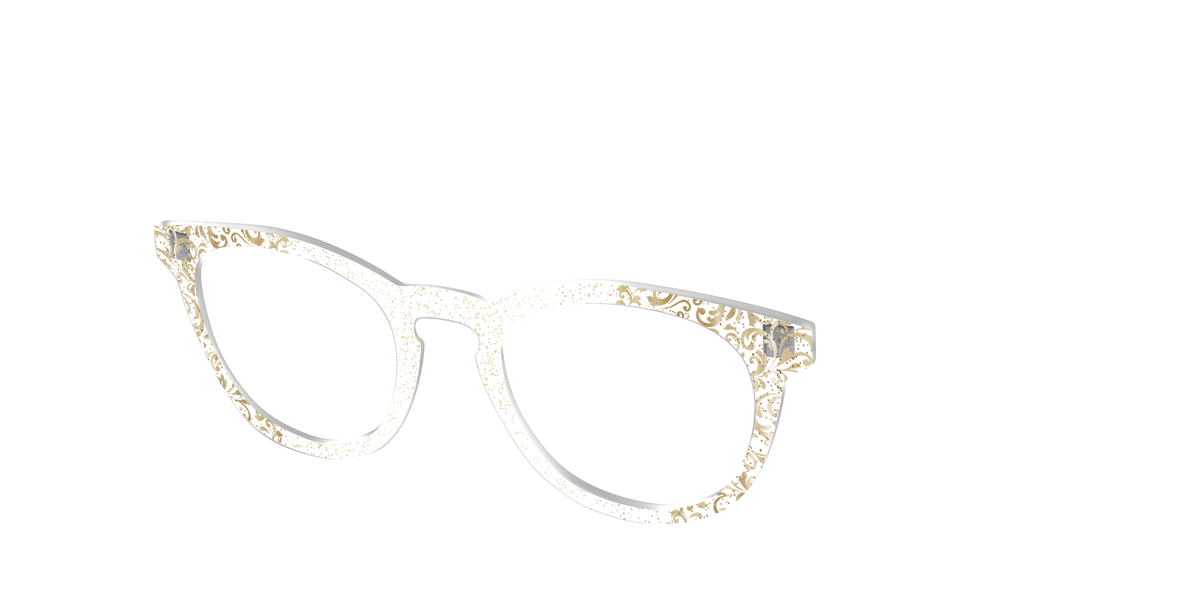 The Golden Flair Glitter Crystal with Gold Foil - Angle Top Image - Pair Eyewear