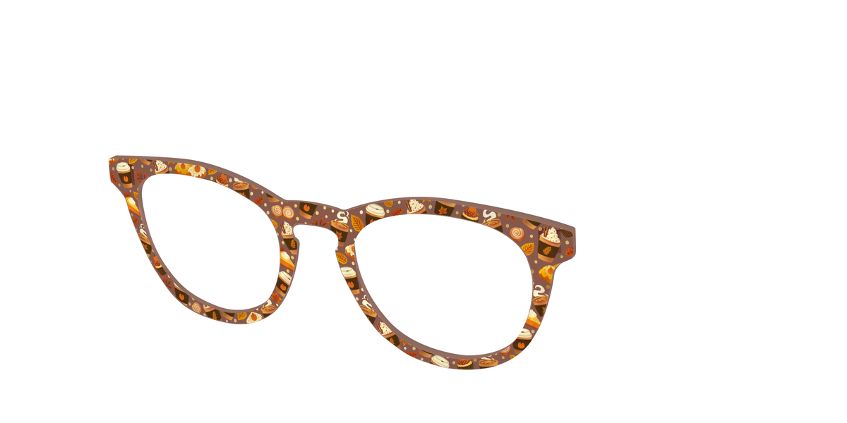 The Harvest Cafe Crystal with Gold Foil - Angle Top Image - Pair Eyewear