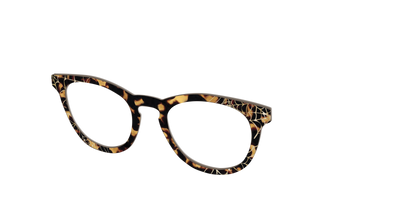 The Haunted Tortoise with Gold Foil Webs - Angle Top Thumbnail - Pair Eyewear