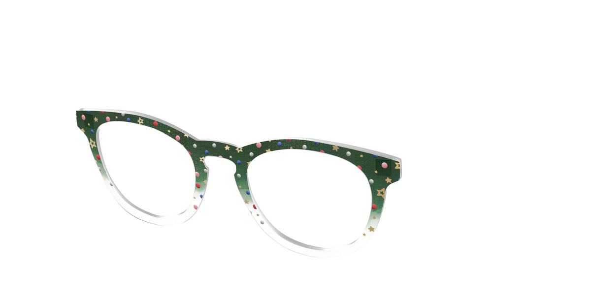 The Holiday Bauble with Foil Crystal - Angle Top Image - Pair Eyewear