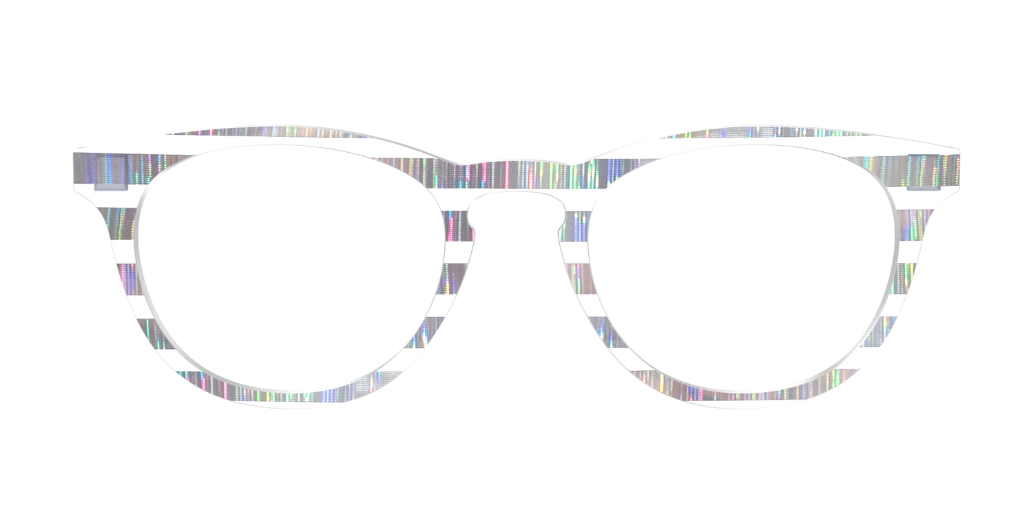 The Holographic Stripes Crystal - Front Top Image - Pair Eyewear