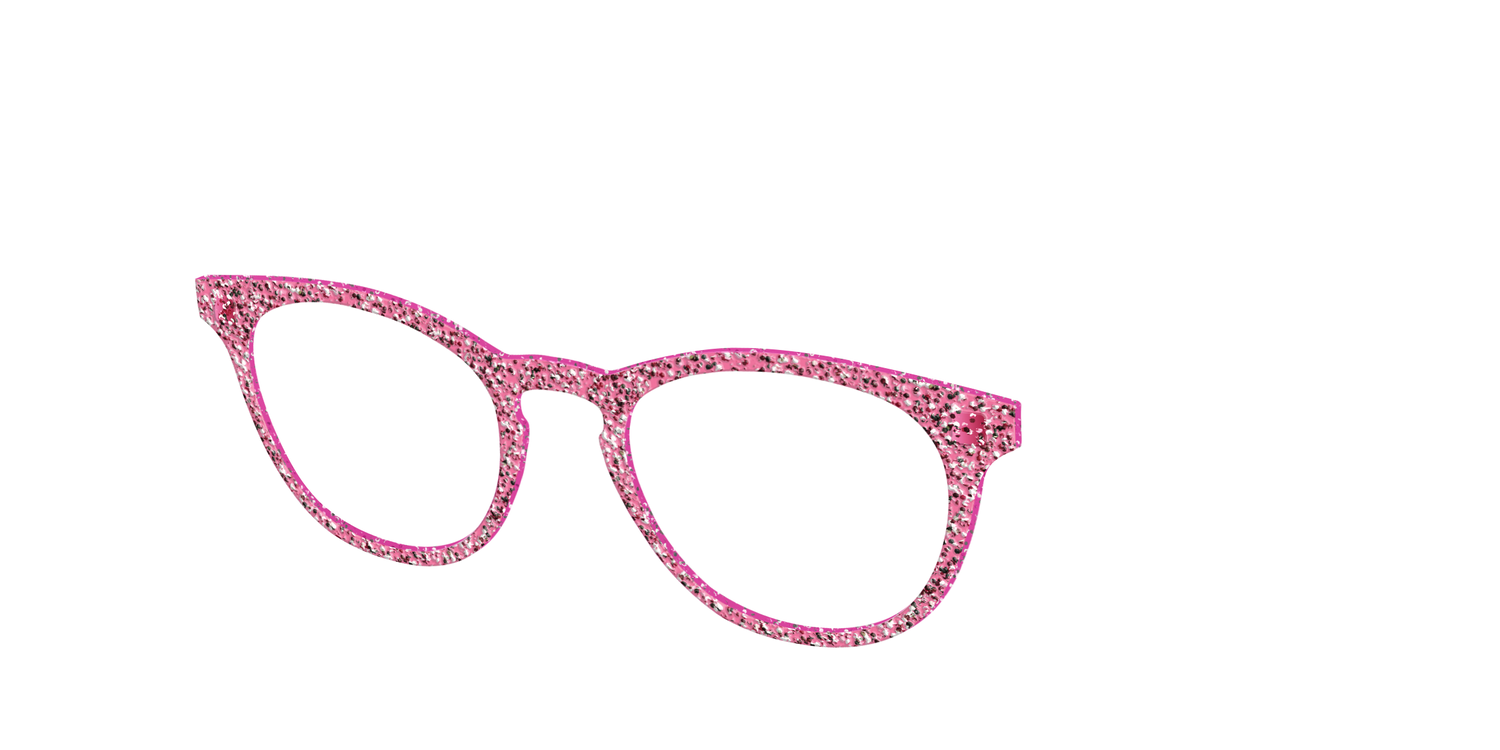 The Hot Pink Sparkle - Angle Top Image - Pair Eyewear