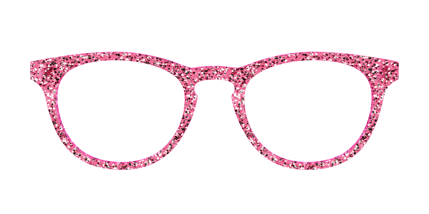 The Hot Pink Sparkle - Front Top Image - Pair Eyewear