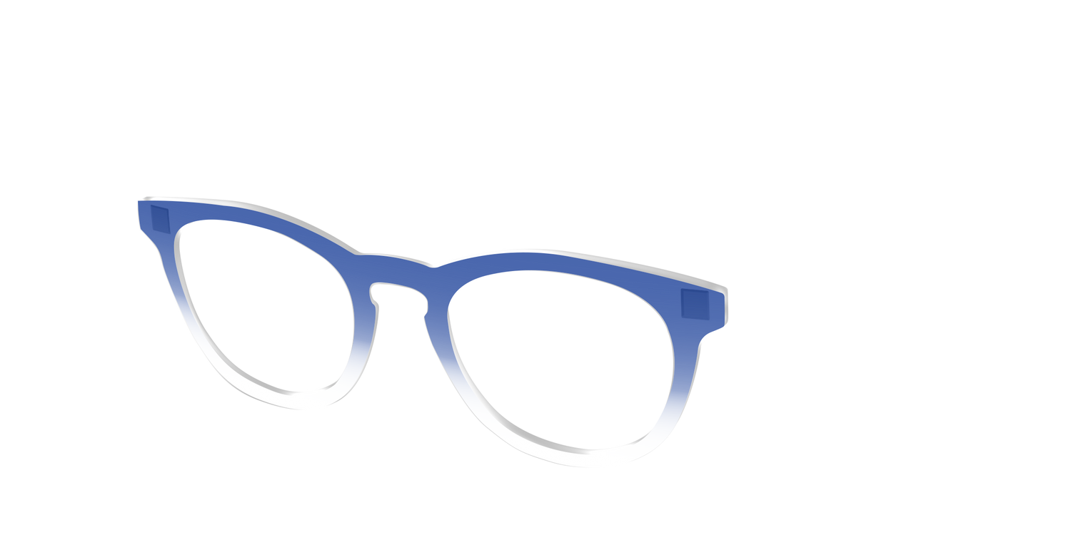 The Indigo Gradient Crystal - Angle Top Image - Pair Eyewear