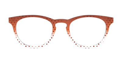 The Inferno Orange Gradient Crystal Polka Dots - Front Top Thumbnail - Pair Eyewear