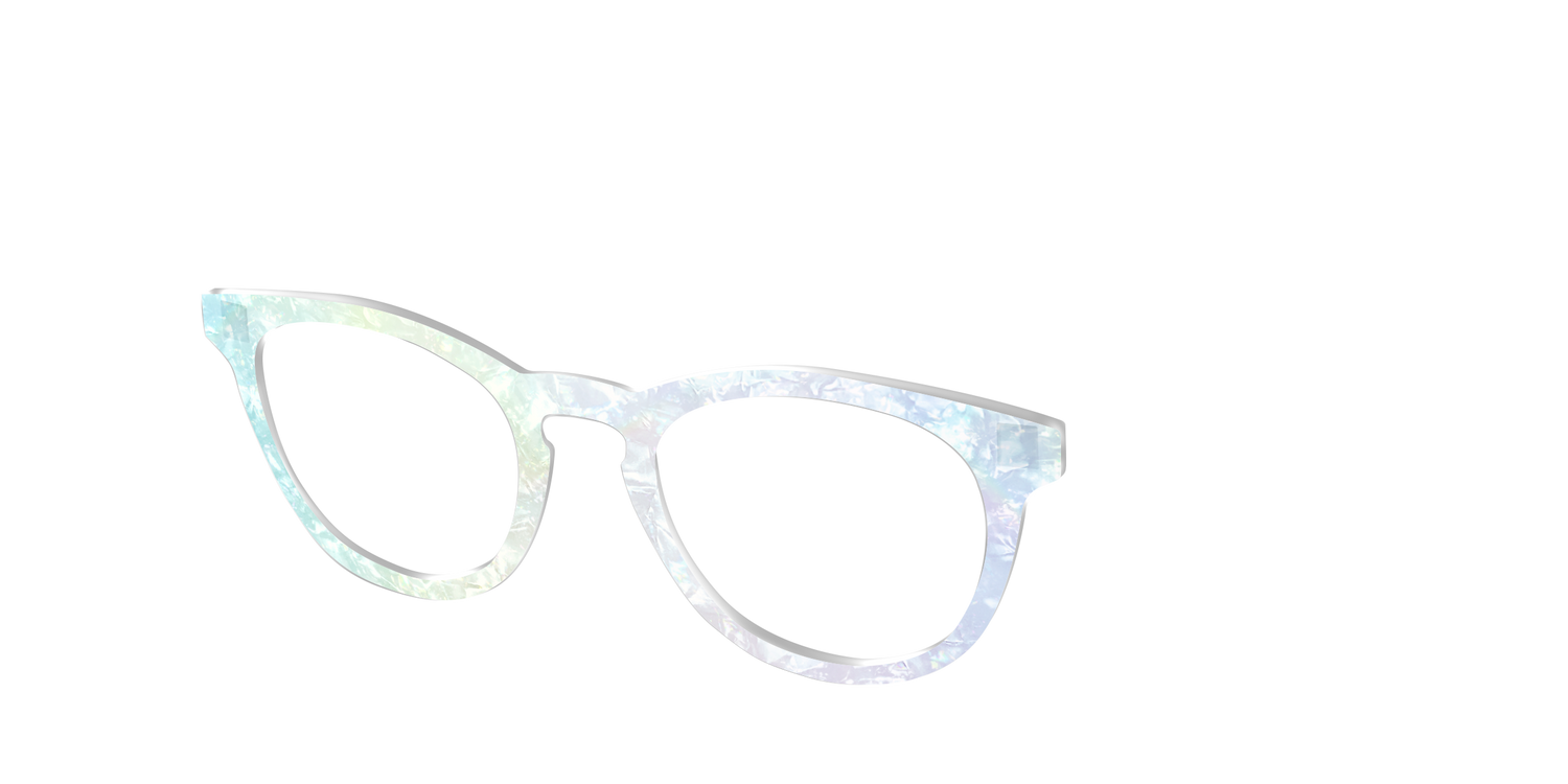 The Iridescent Pearl Marble Crystal - Angle Top Image - Pair Eyewear
