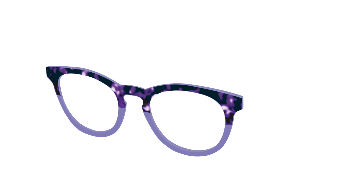 The Iris Tortoise Crystal Split - Angle Top Image - Pair Eyewear