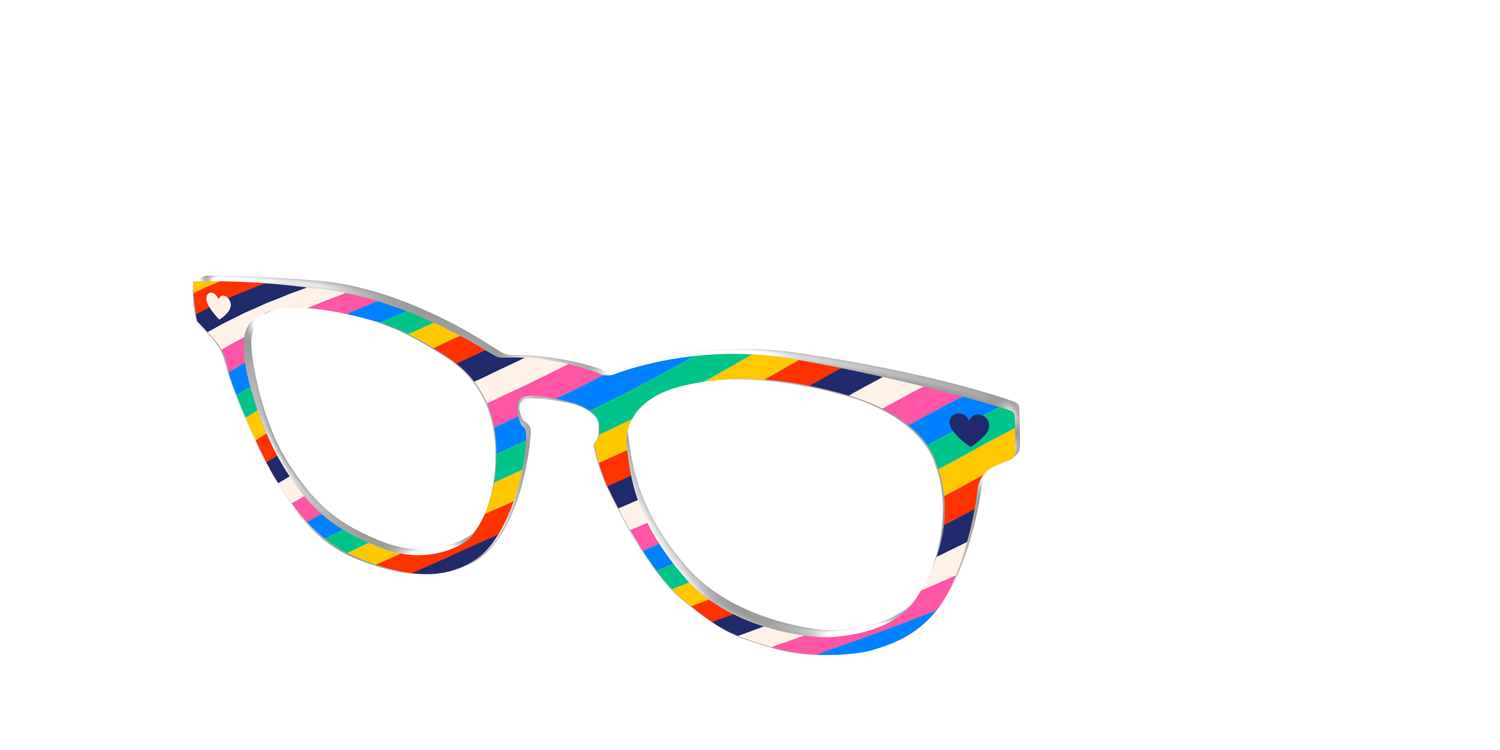 The Love Out Loud Stripes - Angle Top Image - Pair Eyewear