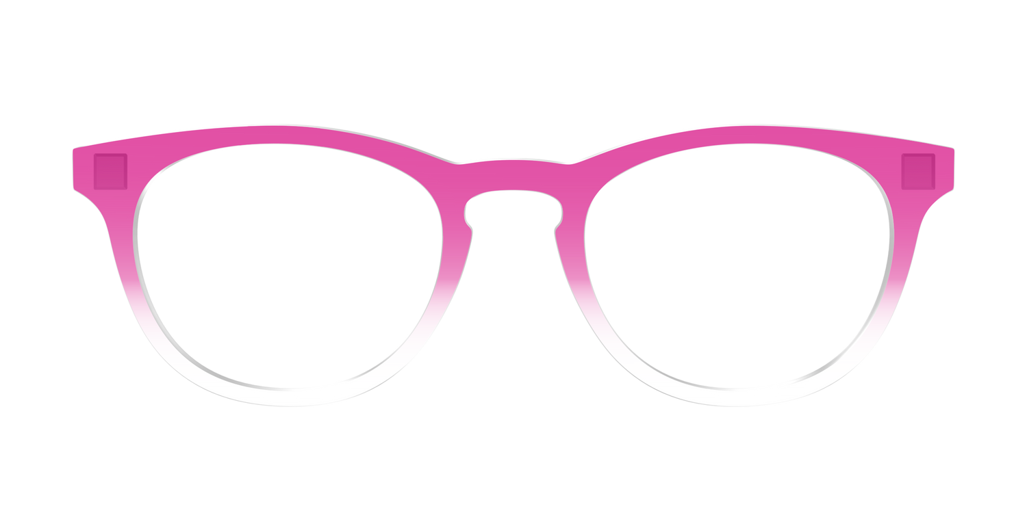 The Magenta Gradient Crystal - Front Top Image - Pair Eyewear