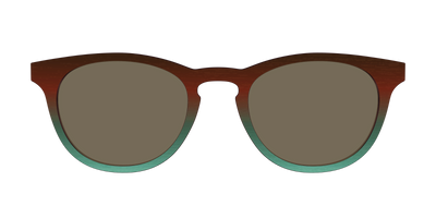 The Polarized Mahogany to Juniper Woodgrain Sun Top - Front Top Thumbnail - Pair Eyewear