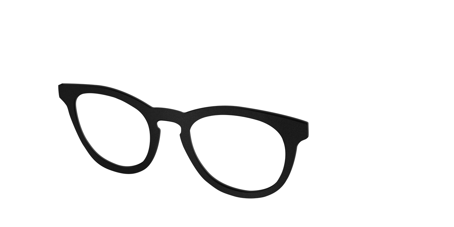 The Matte Black - Angle Top Image - Pair Eyewear