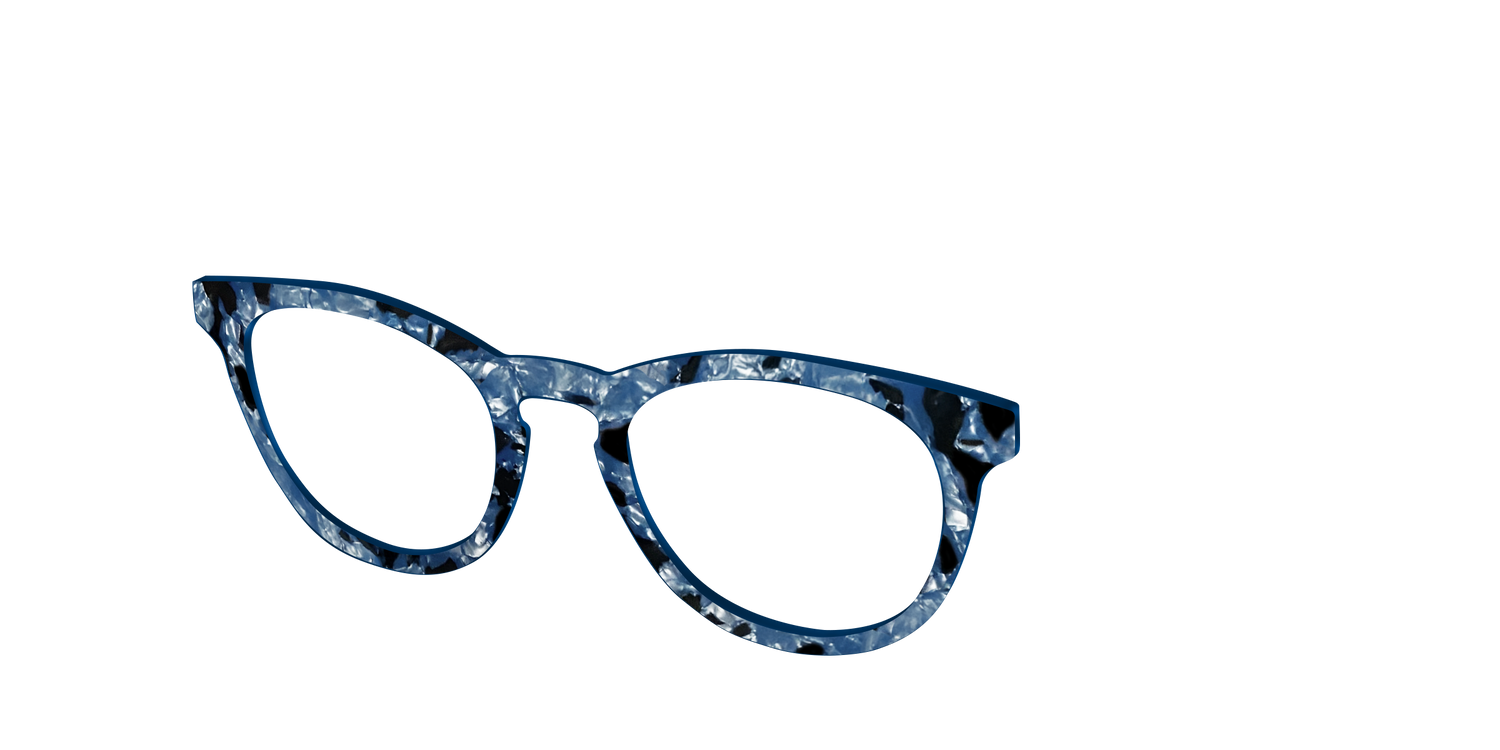 The Midnight Blue Pearl Tortoise - Angle Top Image - Pair Eyewear