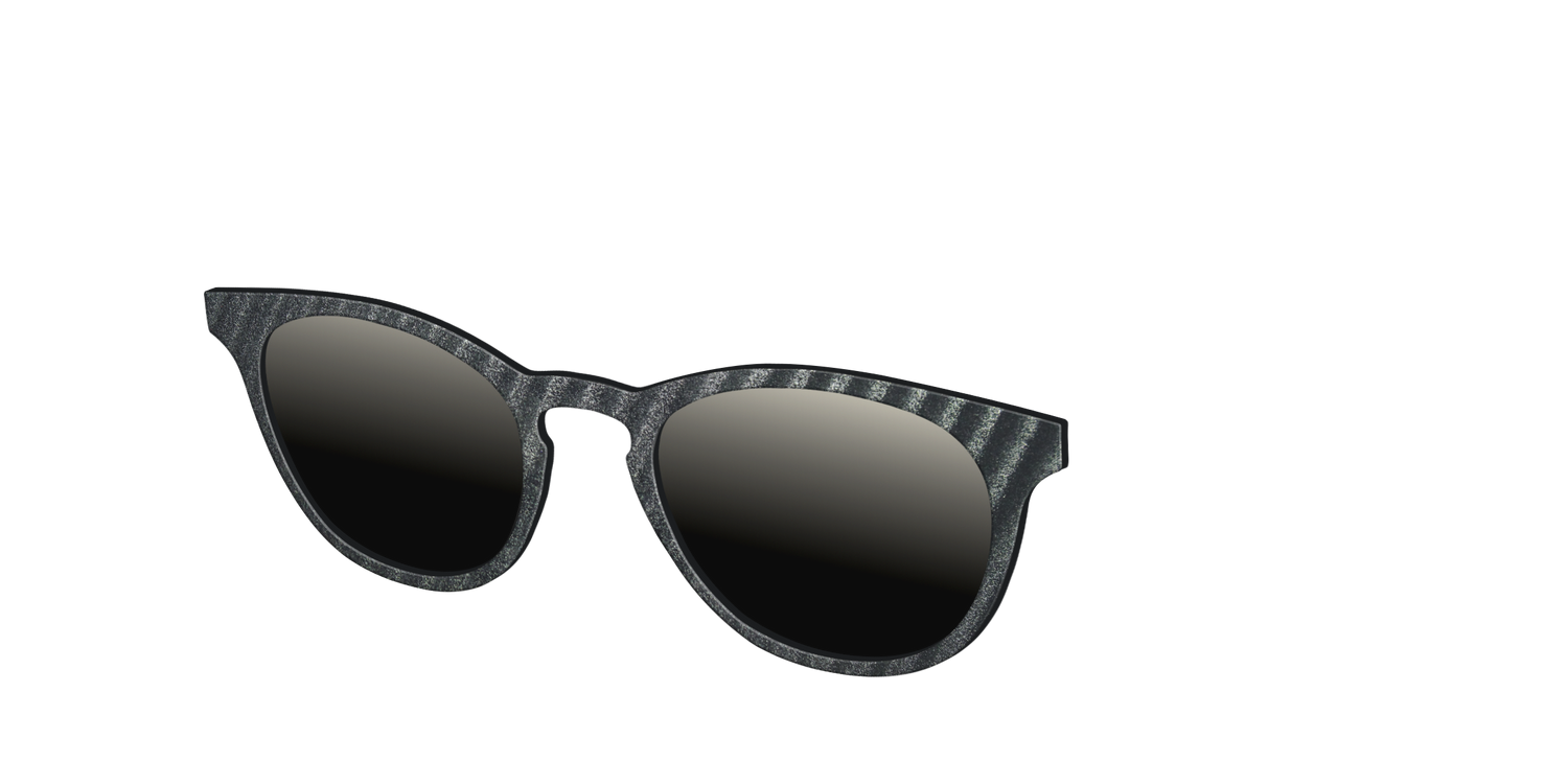 The Polarized Obsidian Stripe Sun Top - Angle Top Image - Pair Eyewear