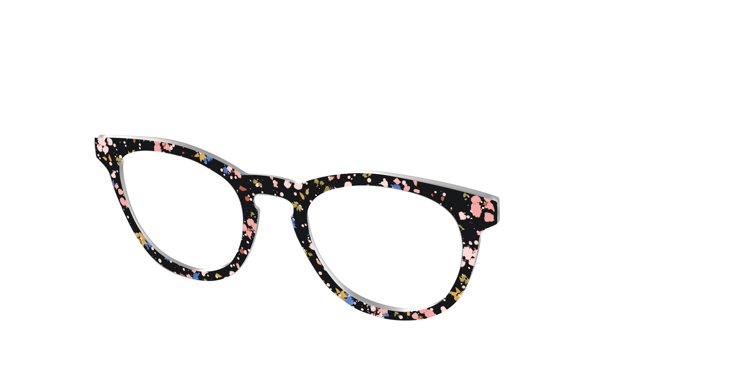 The Pallid Paint Splatter - Angle Top Image - Pair Eyewear