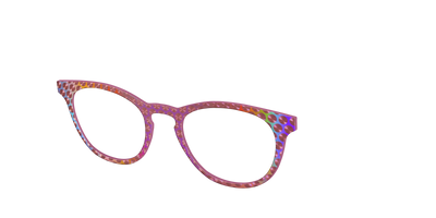 The Pink Holographic Spheres - Angle Top Thumbnail - Pair Eyewear