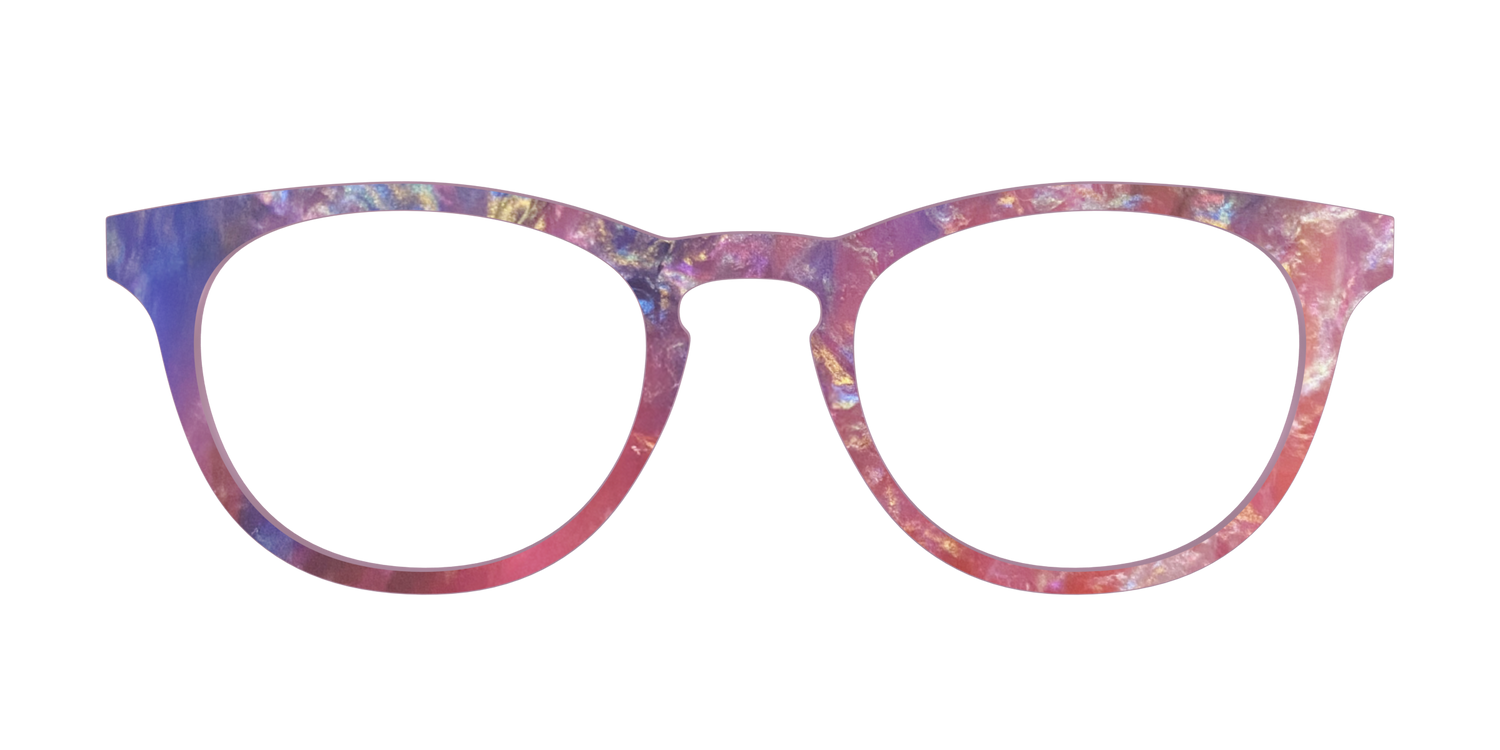 The Pink Nebulous Pearl - Front Top Image - Pair Eyewear