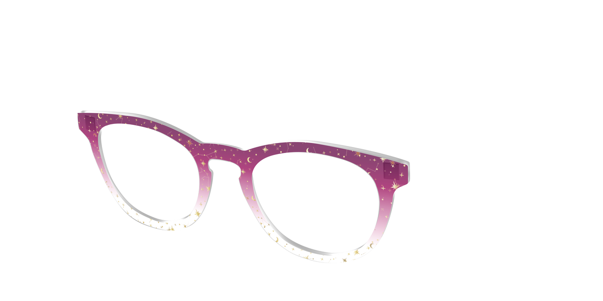 The Pink Ombre Gold Foil Crystal - Angle Top Image - Pair Eyewear