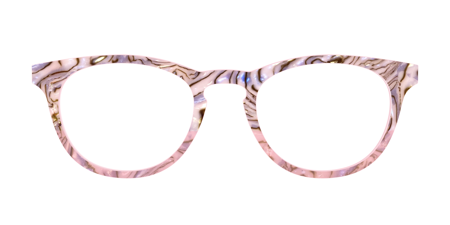 The Pink Conch Shell Pearl Crystal Split - Front Top Image - Pair Eyewear